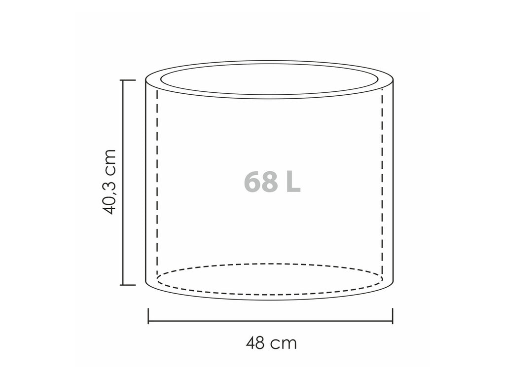 Pot à plantes « Riva », plastique, rond