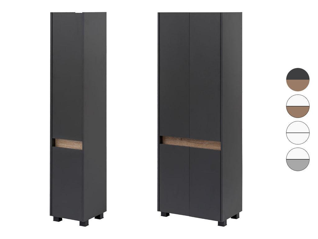 Armoire haute Cosmo, ouverture de porte moderne et sans poignée