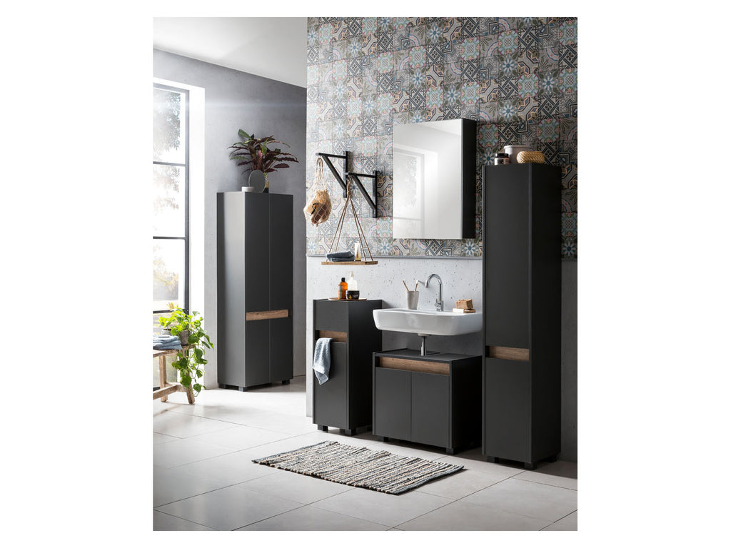 Armoire haute Cosmo, ouverture de porte moderne et sans poignée