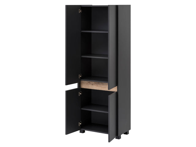 Armoire haute Cosmo, ouverture de porte moderne et sans poignée