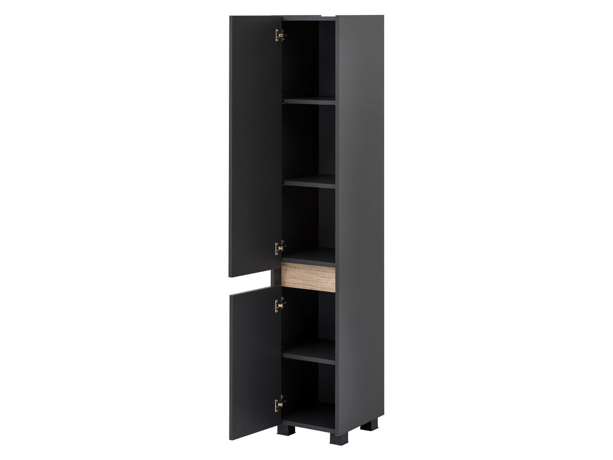 Armoire haute Cosmo, ouverture de porte moderne et sans poignée