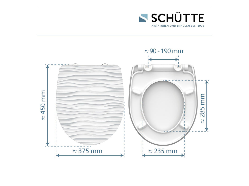 Abattant WC High Gloss, avec fermeture en douceur
