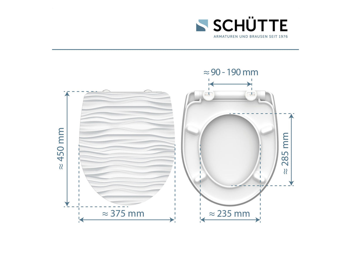 Abattant WC High Gloss, avec fermeture en douceur