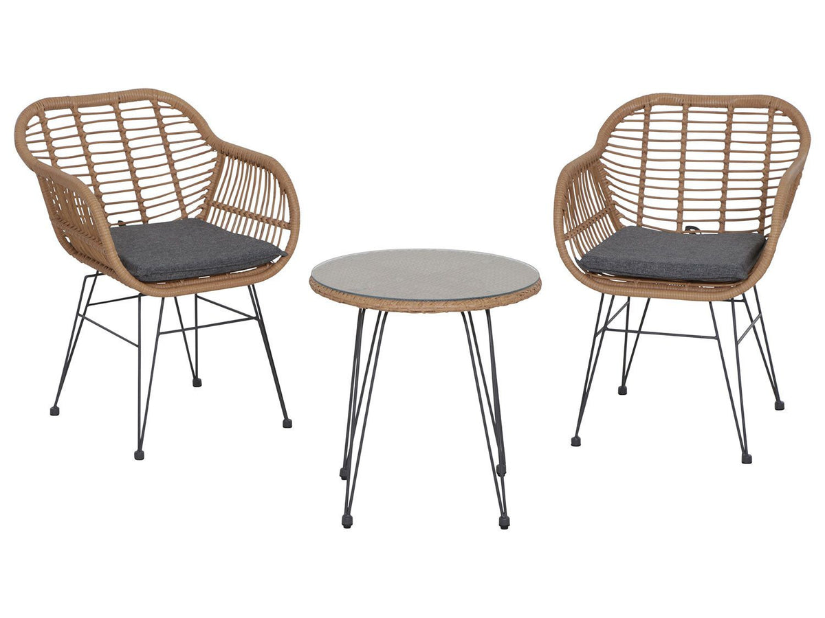 Tiros set de meubles pour balcon, 3 pièces