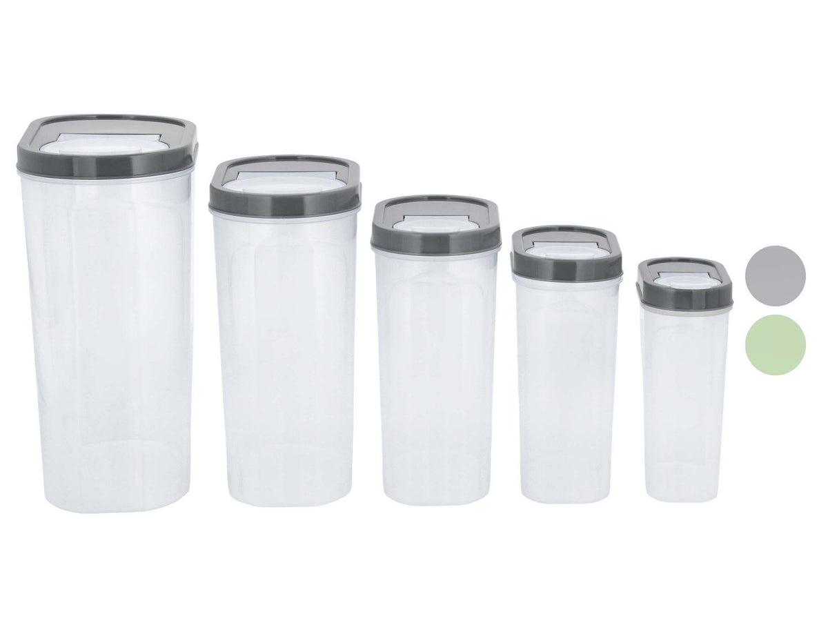 Boîtes verseuses en plastique, 5 pièces