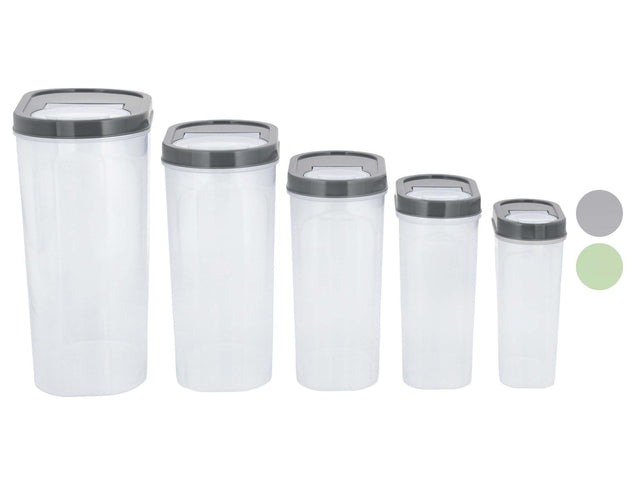 Boîtes verseuses en plastique, 5 pièces