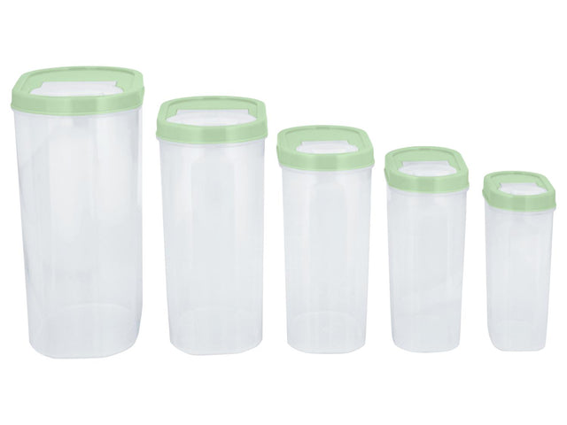 Boîtes verseuses en plastique, 5 pièces