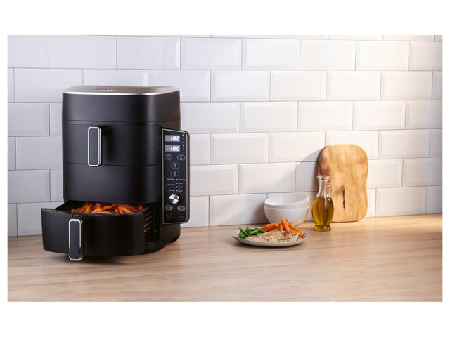 Friteuse à air chaud 2 zones superposées, 9,5 l
