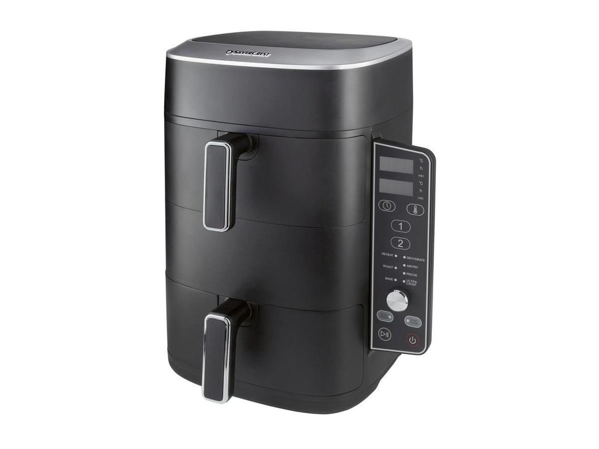 Friteuse à air chaud 2 zones superposées, 9,5 l