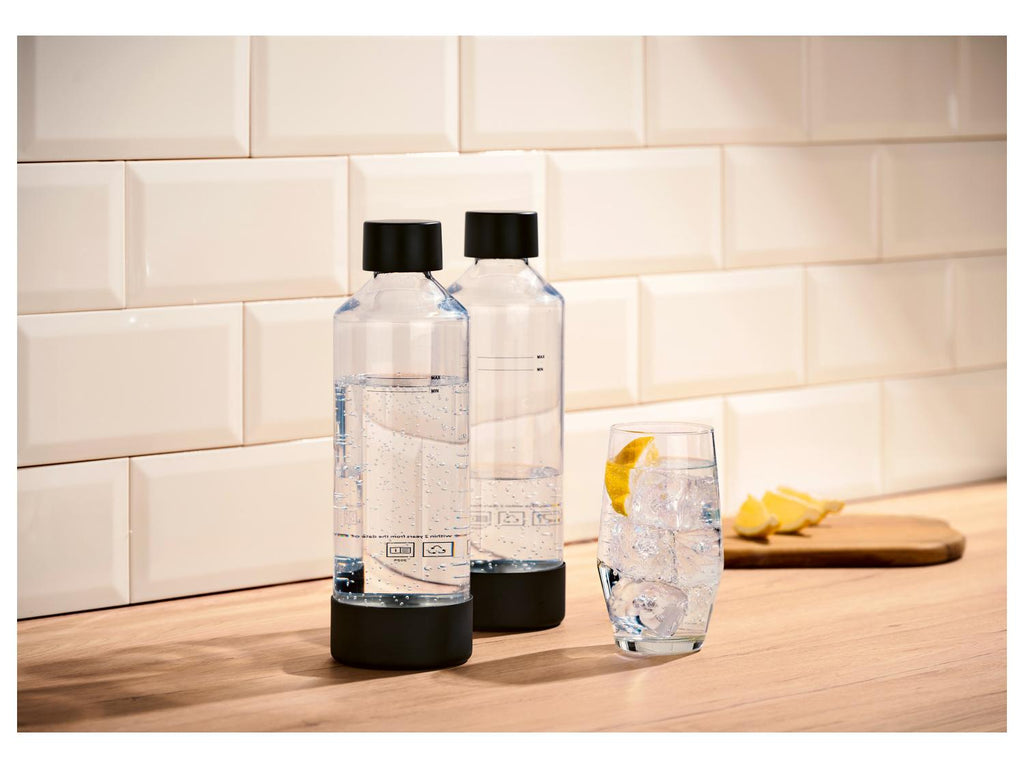 Lot de 2 bouteilles pour gazéificateur d’eau, 1 L