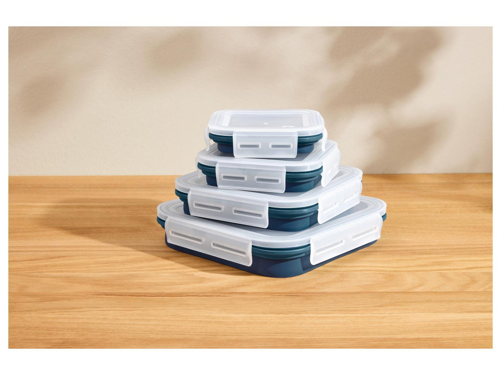 Lots de boîtes de conservation avec fermeture à clic en silicone