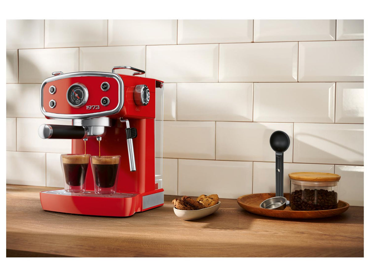 Machine à expresso Retro 1973, rouge