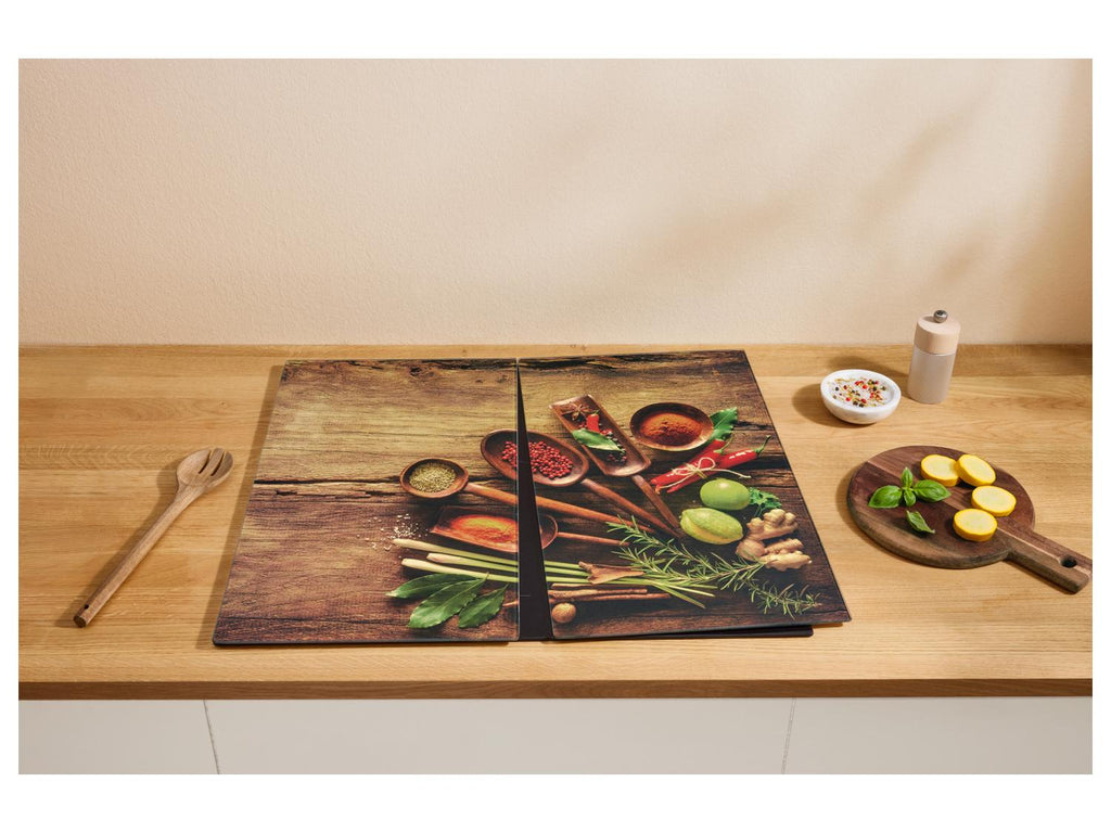 Protège-plaques de cuisson en verre trempé, 52 x 30 cm, 2 pièces