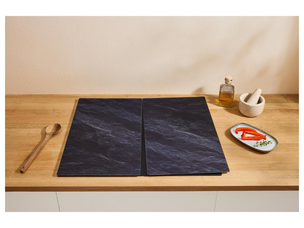 Protège-plaques de cuisson en verre trempé, 52 x 30 cm, 2 pièces
