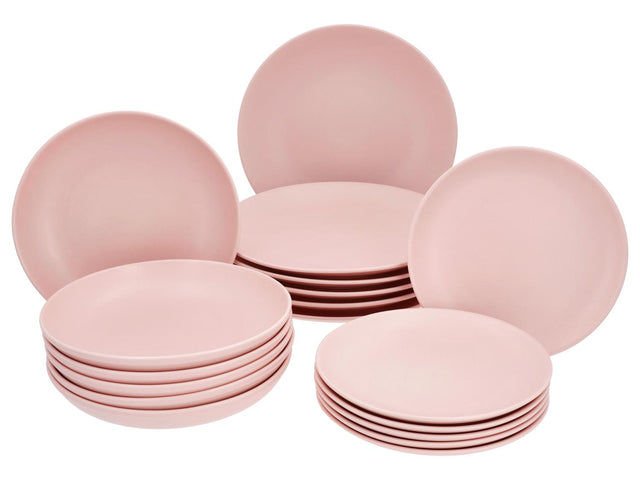 Service de table, 18 pièces, rose pastel