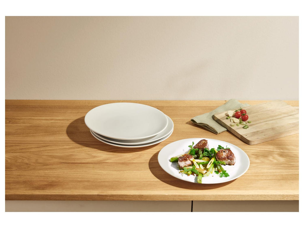 Set d'assiettes plates ou creuses en porcelaine, 4 pièces