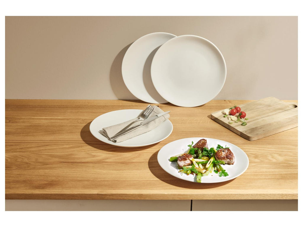 Set d'assiettes plates ou creuses en porcelaine, 4 pièces