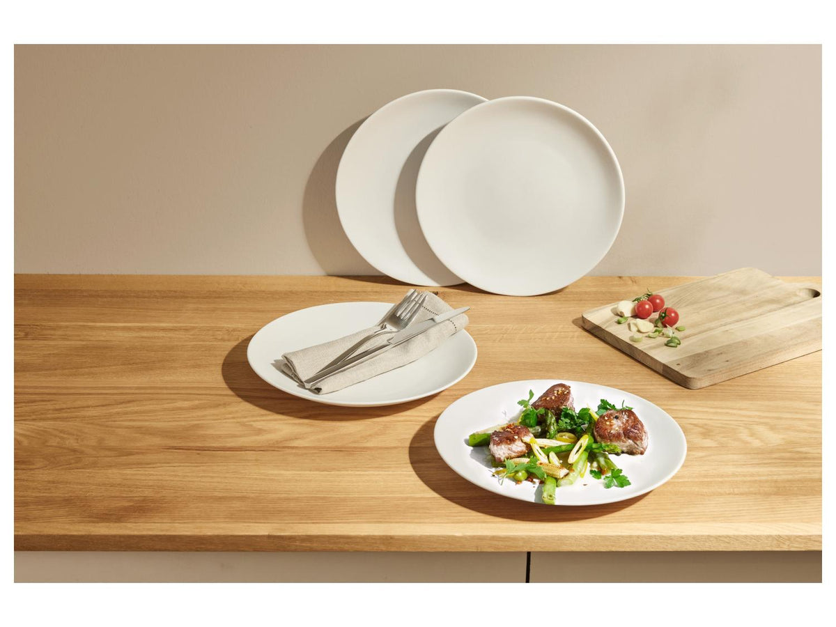 Set d'assiettes plates ou creuses en porcelaine, 4 pièces
