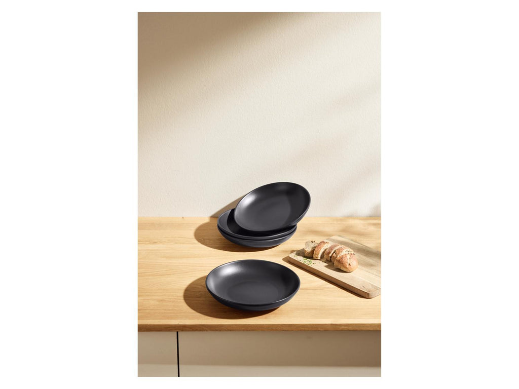 Set d'assiettes plates ou creuses en porcelaine, 4 pièces