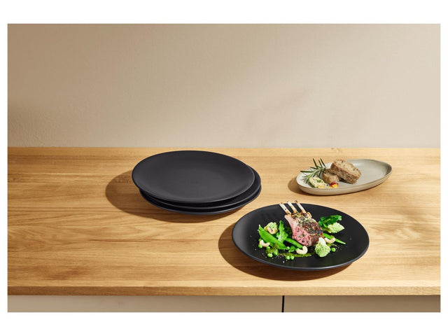 Set d'assiettes plates ou creuses en porcelaine, 4 pièces