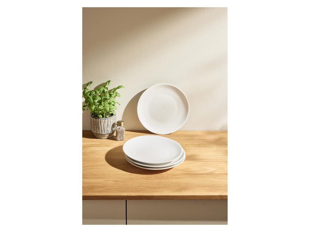 Set d'assiettes plates ou creuses en porcelaine, 4 pièces
