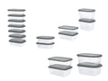 Set de 17 boîtes de conservation