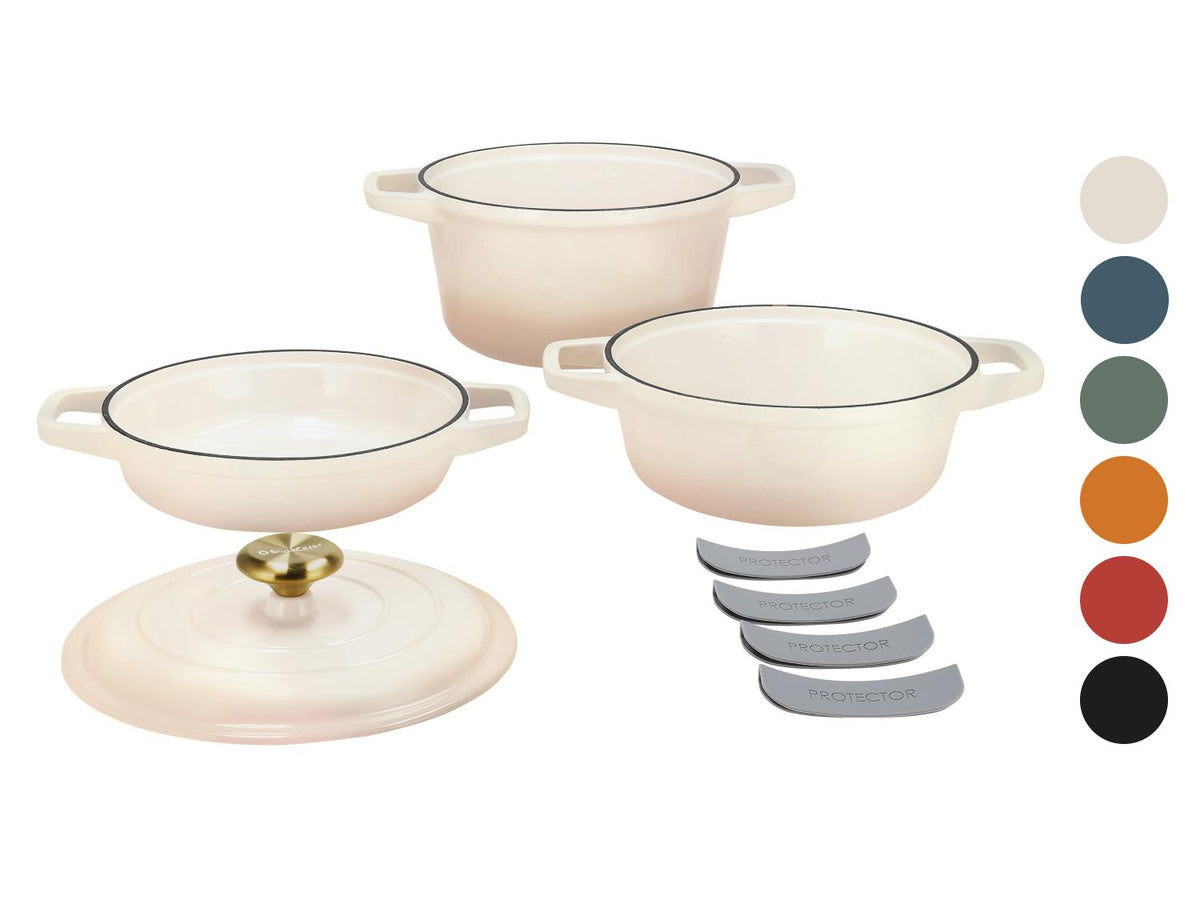 Set de récipients de cuisson en fonte Premium, 1,9 L / 2,9 L / 4,2 L