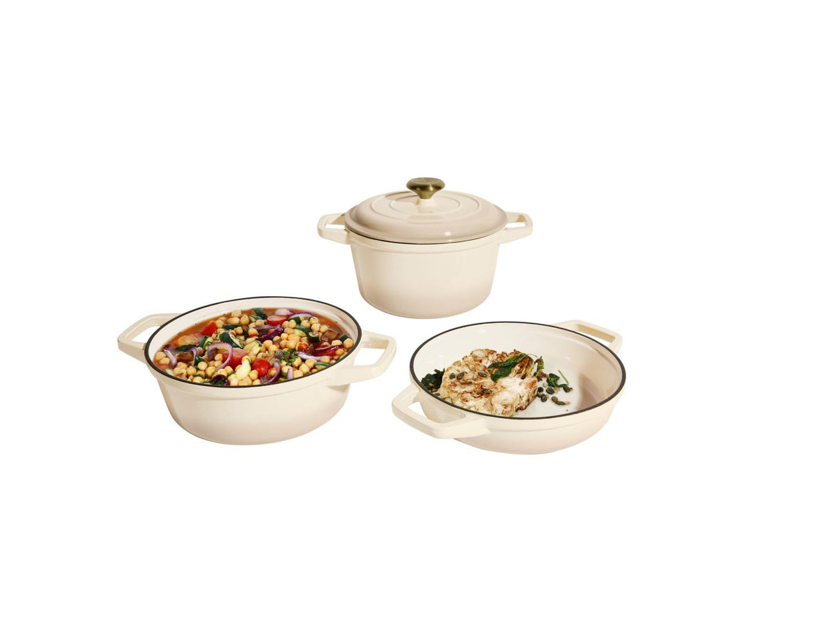 Set de récipients de cuisson en fonte Premium, 1,9 L / 2,9 L / 4,2 L