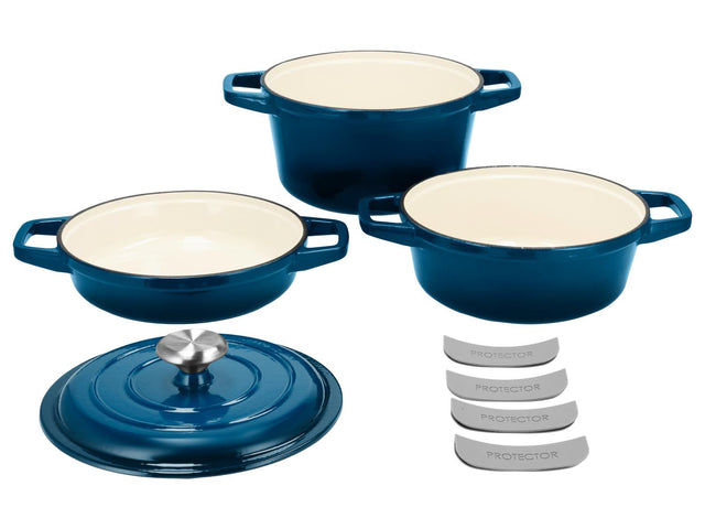 Set de récipients de cuisson en fonte Premium, 1,9 L / 2,9 L / 4,2 L