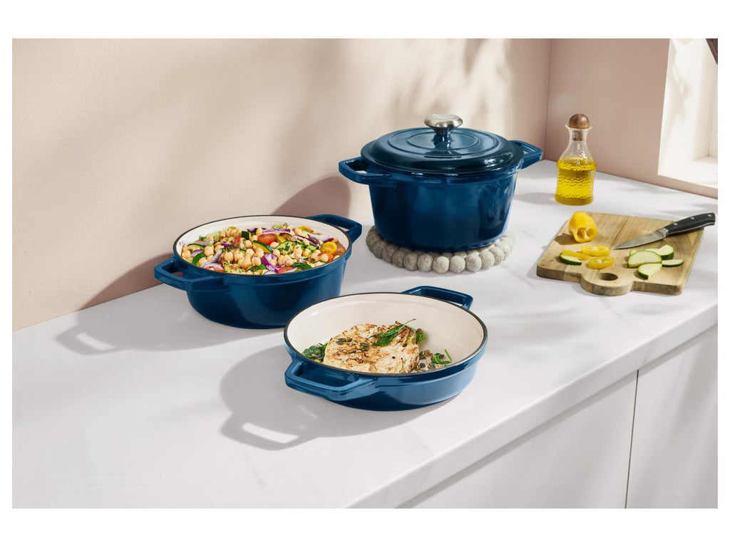 Set de récipients de cuisson en fonte Premium, 1,9 L / 2,9 L / 4,2 L