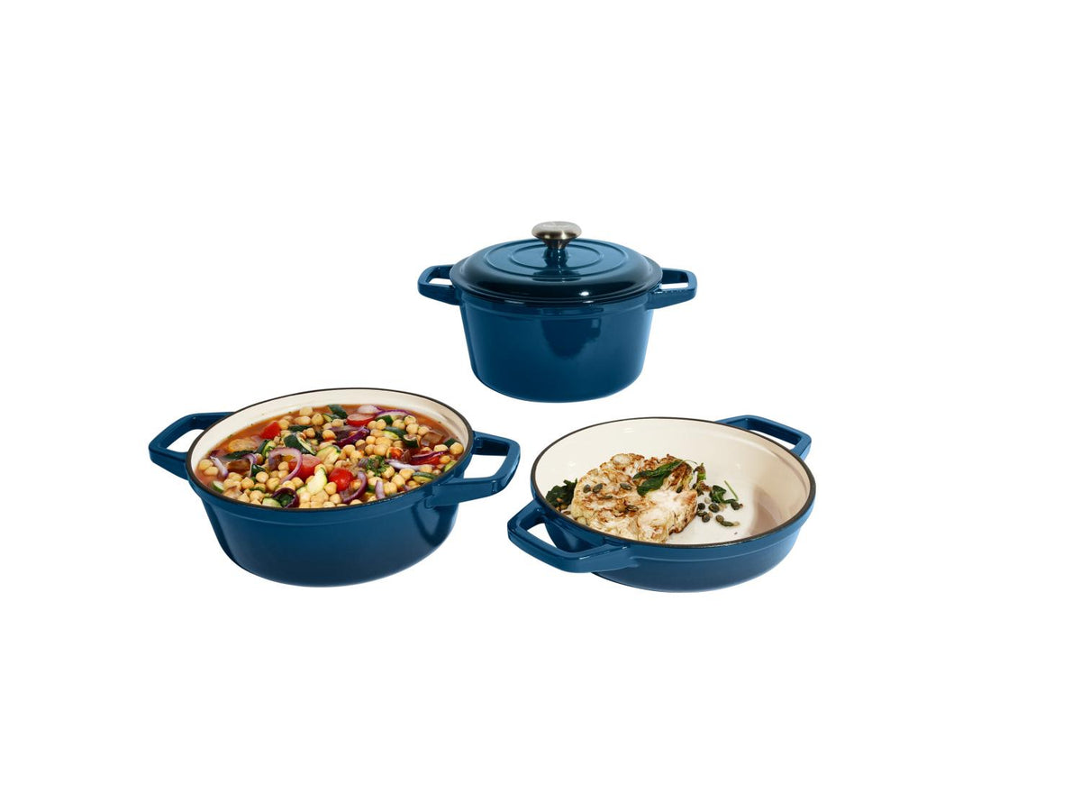 Set de récipients de cuisson en fonte Premium, 1,9 L / 2,9 L / 4,2 L