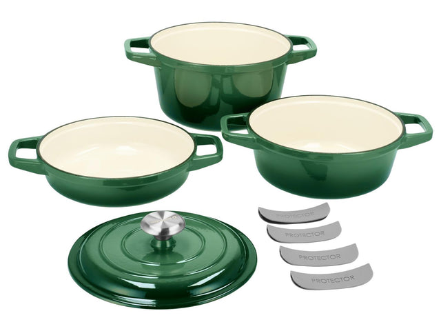 Set de récipients de cuisson en fonte Premium, 1,9 L / 2,9 L / 4,2 L