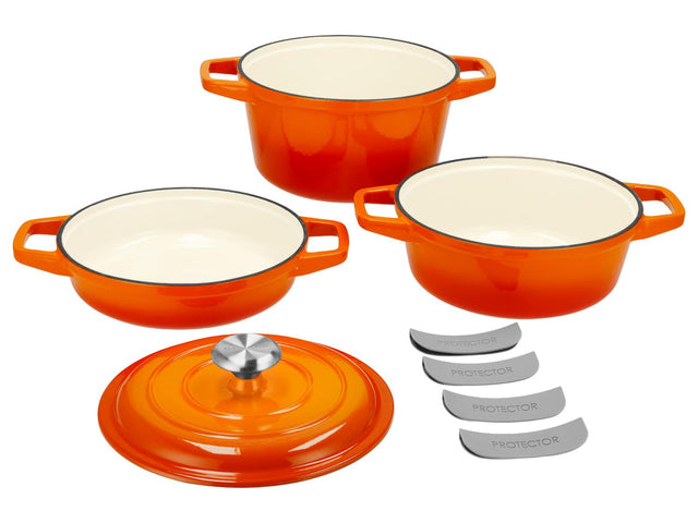 Set de récipients de cuisson en fonte Premium, 1,9 L / 2,9 L / 4,2 L