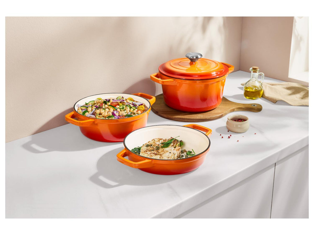 Set de récipients de cuisson en fonte Premium, 1,9 L / 2,9 L / 4,2 L