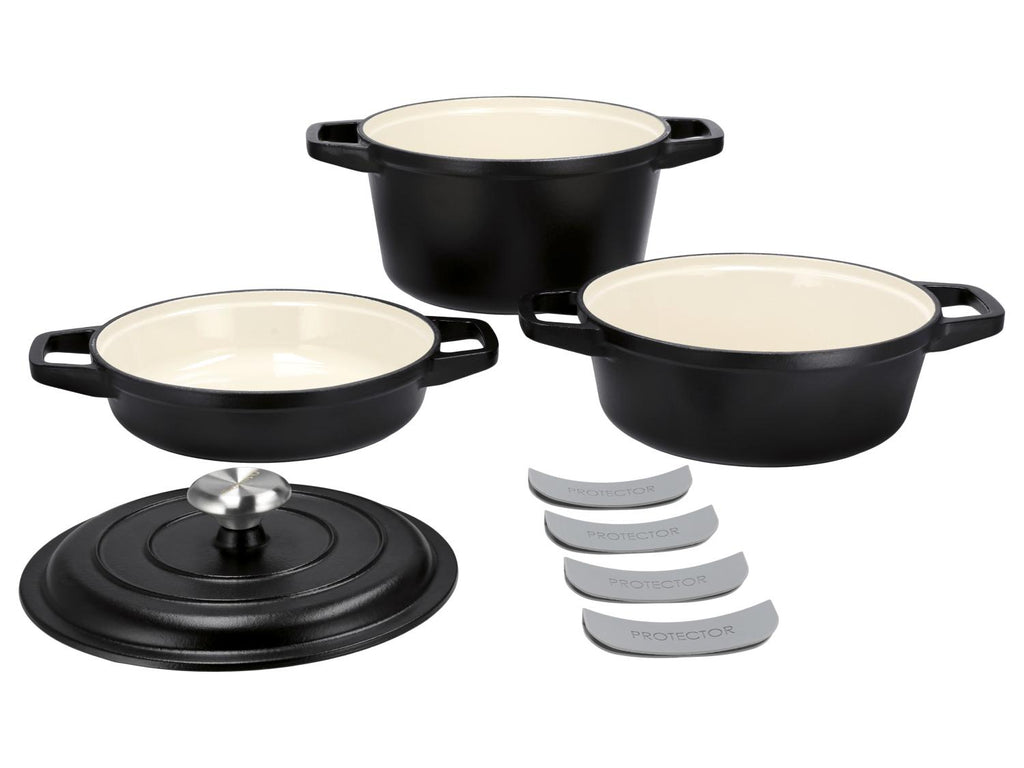Set de récipients de cuisson en fonte Premium, 1,9 L / 2,9 L / 4,2 L