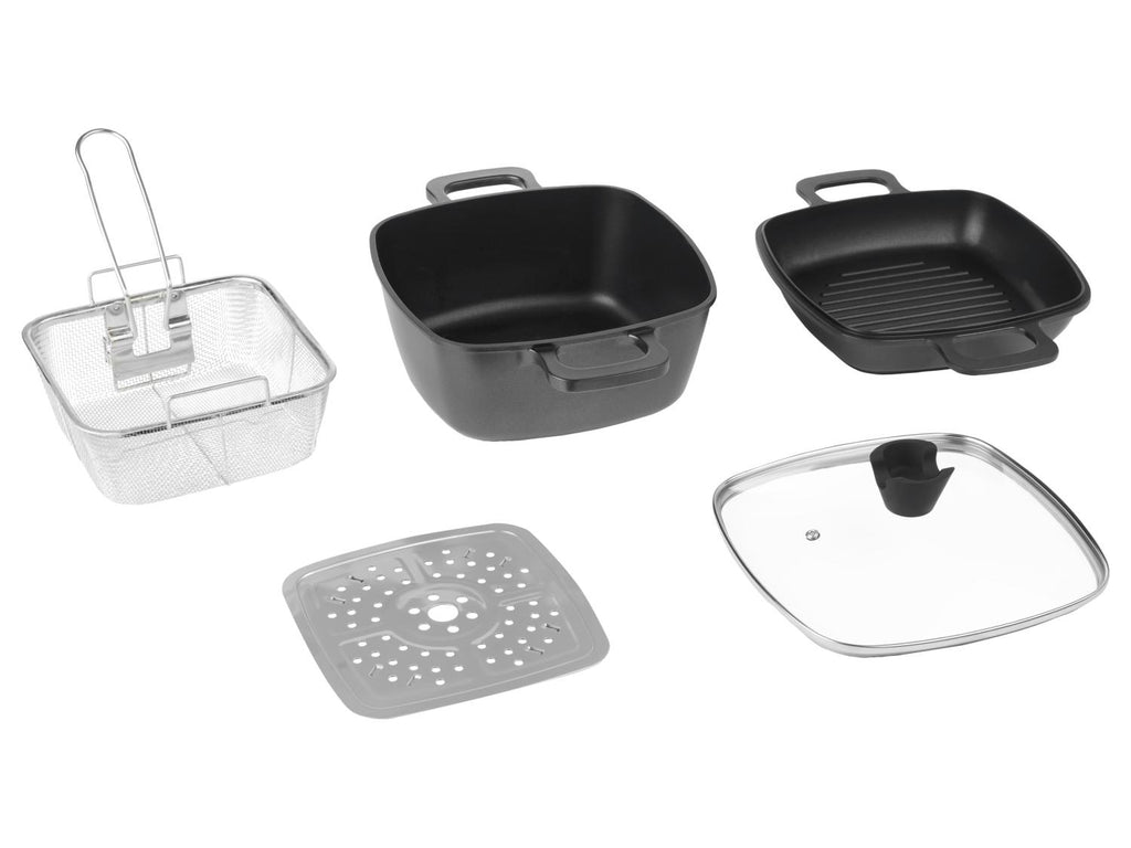 Set multifonction en fonte d’aluminium, 5 pièces