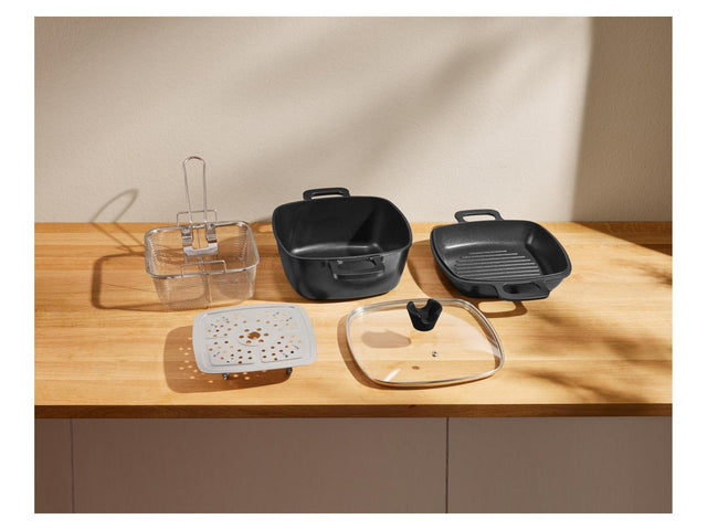Set multifonction en fonte d’aluminium, 5 pièces