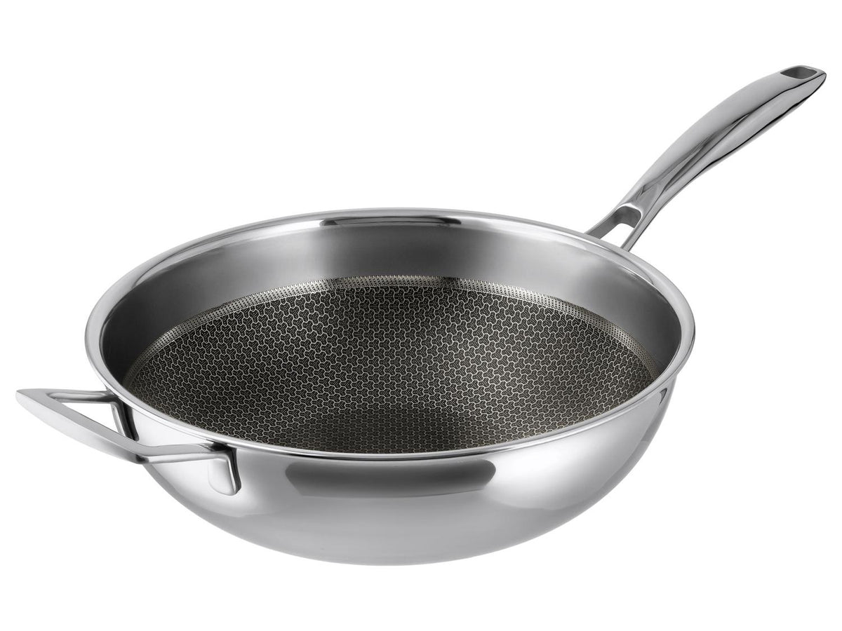 Wok en acier inoxydable Premium, Ø 28 cm