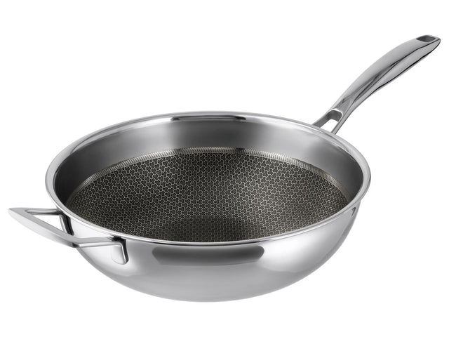Wok en acier inoxydable Premium, Ø 28 cm