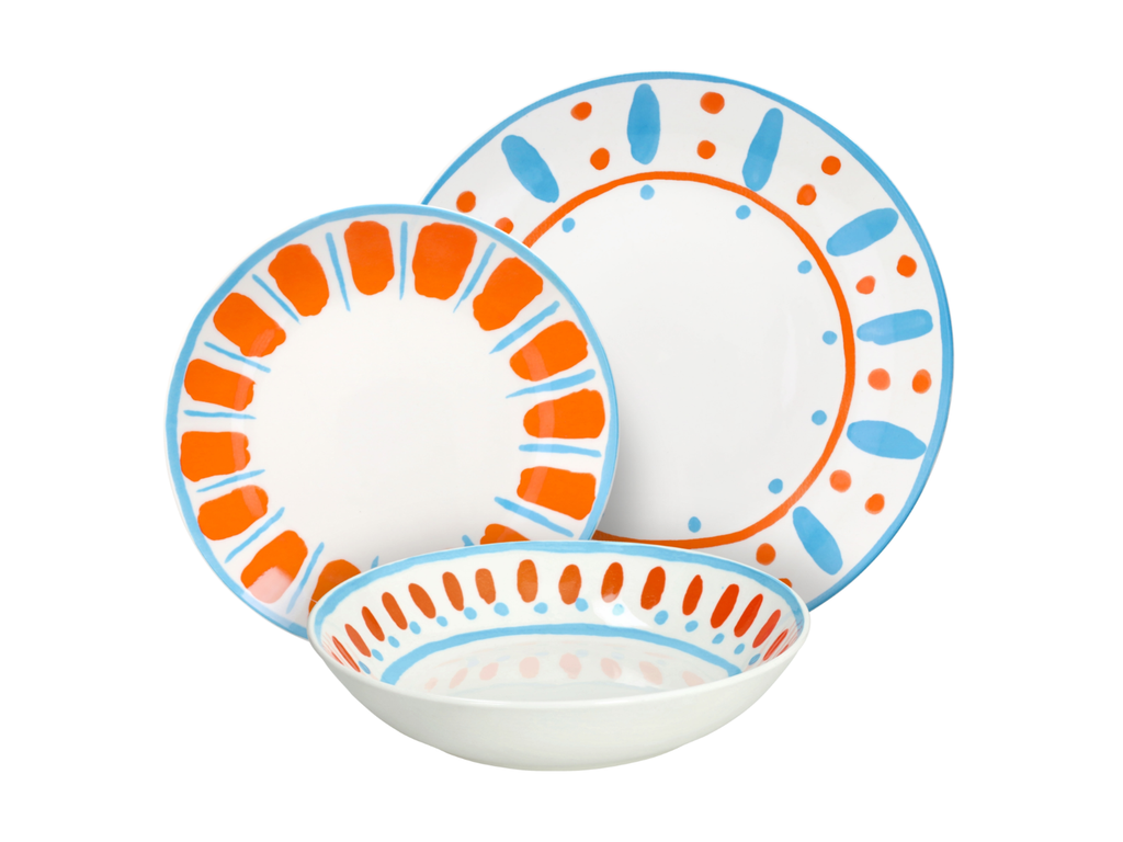 Service de table VIDA, 18 pièces, porcelaine