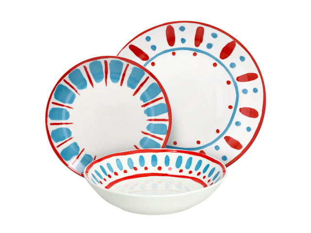 Service de table VIDA, 18 pièces, porcelaine