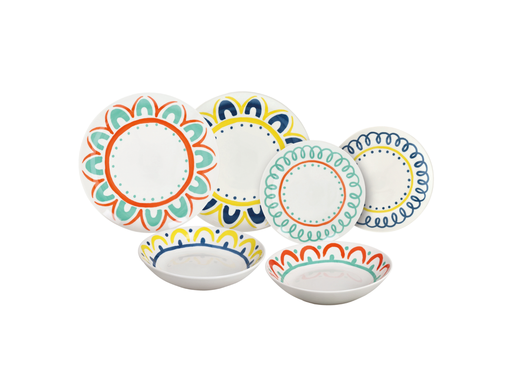 Service de table VIDA, 18 pièces, porcelaine