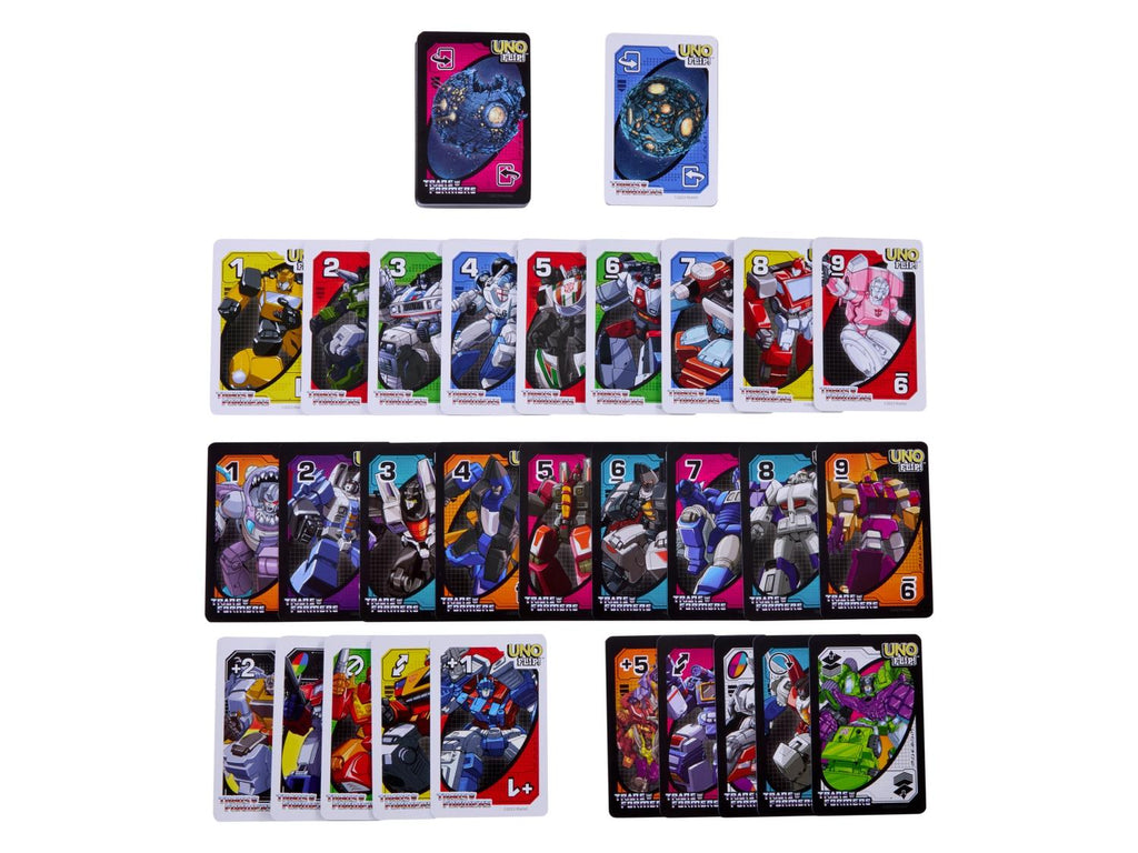 Jeu de cartes Flip Transformers