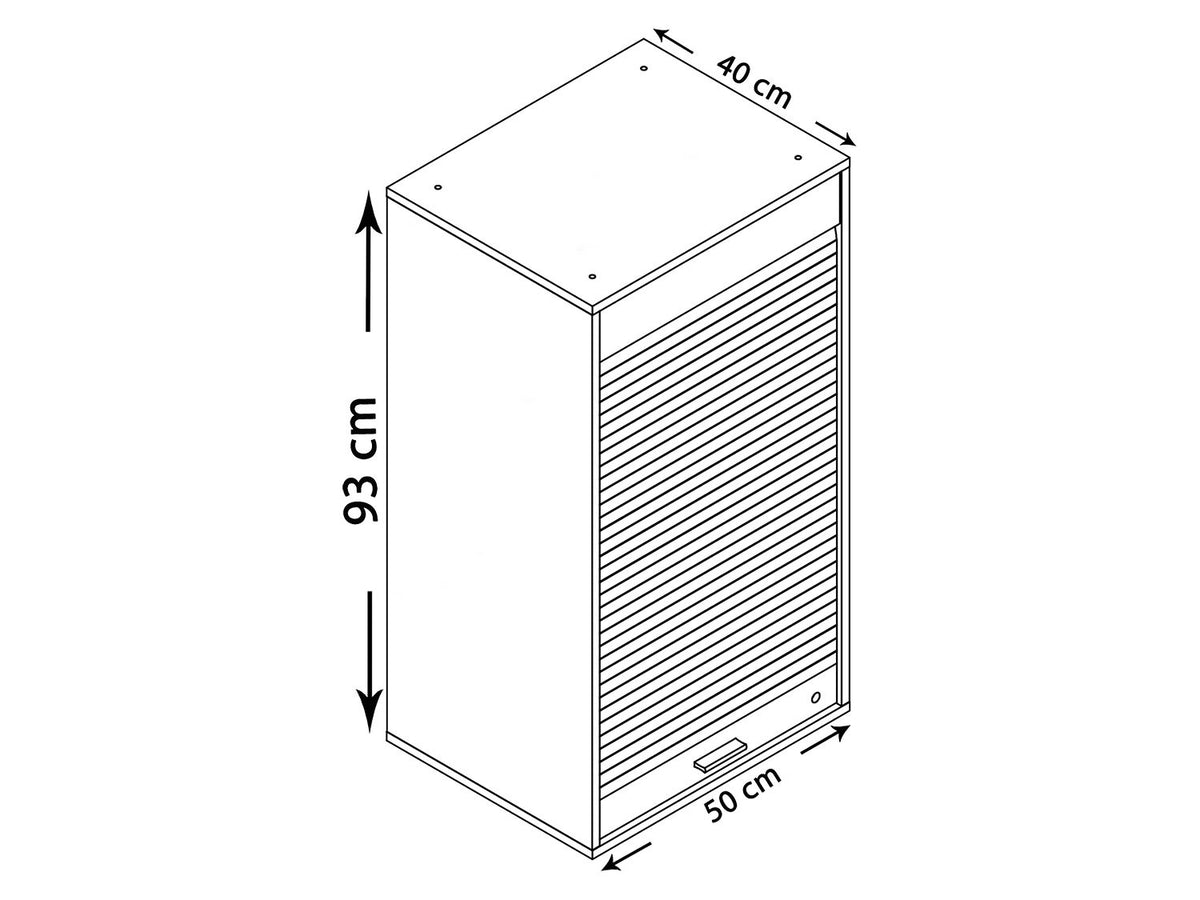 Armoire à dossiers Aktos, 50 x 93 x 40 cm