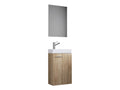 Set d'armoire à glace ou miroir et meuble sous vasque avec lavabo Slito, pour salle de bain
