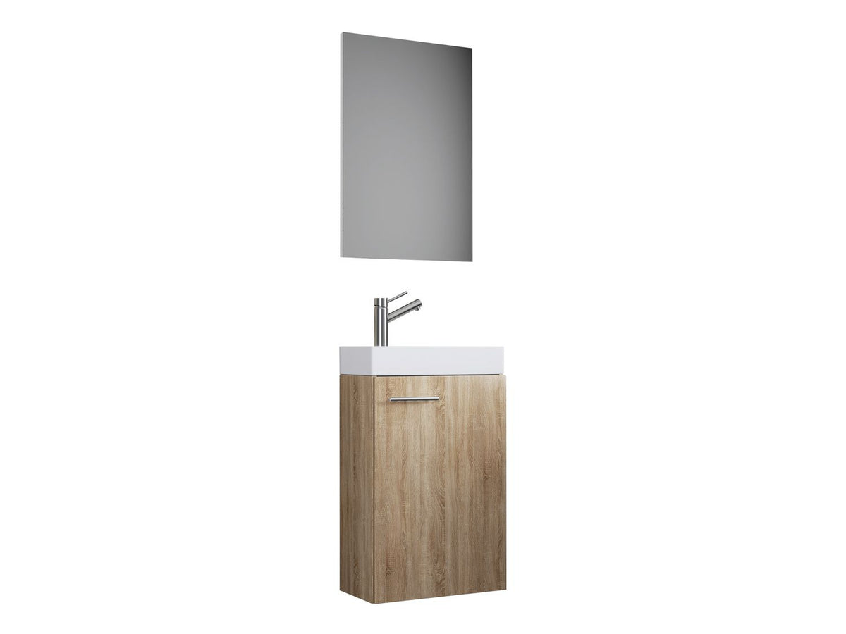 Set d'armoire à glace ou miroir et meuble sous vasque avec lavabo Slito, pour salle de bain