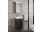 Set d'armoire à glace ou miroir et meuble sous vasque avec lavabo Slito, pour salle de bain