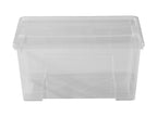 Boîte de rangement en plastique avec couvercle, 45 L