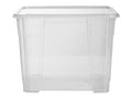 Boîte de rangement en plastique avec couvercle, 60 L