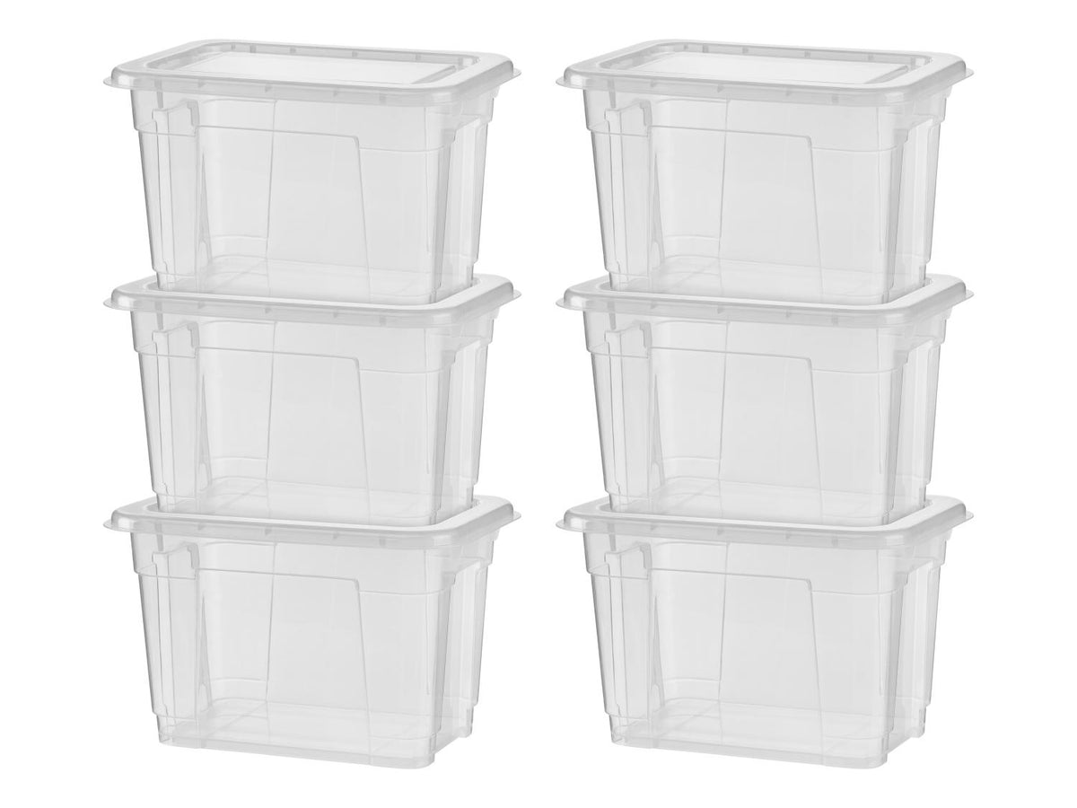 Boîtes 5 l avec couvercle, lot de 6